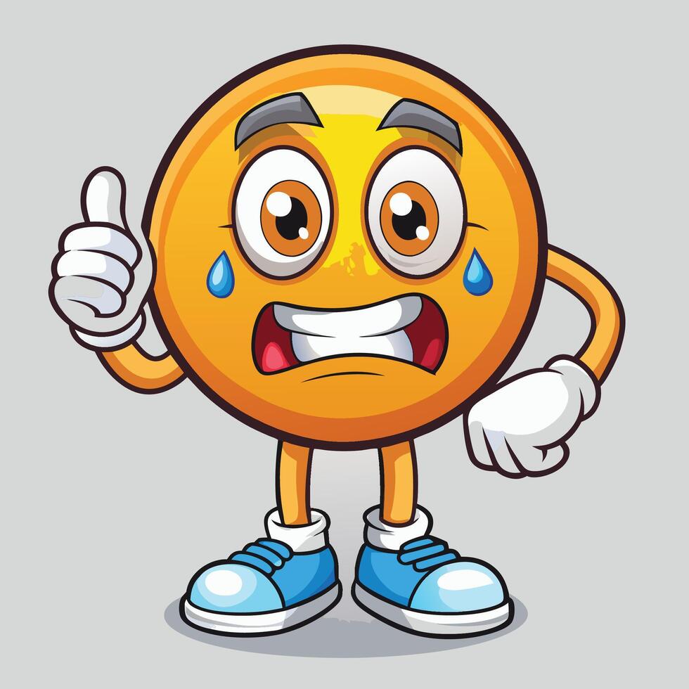 emoticon character crying illustration illustration vector