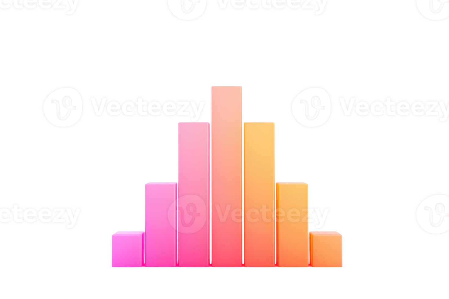 A vibrant audio waveform graphic with varying heights and gradient colors, representing sound frequency levels. png