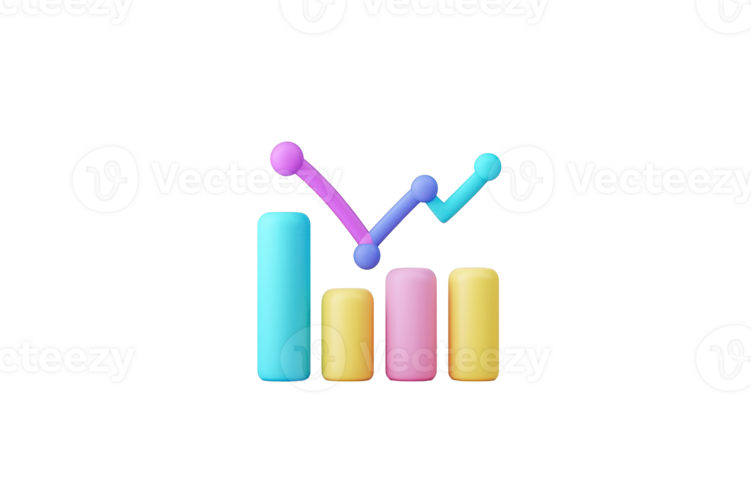A colorful graph with bars and lines representing data trends and statistics. png