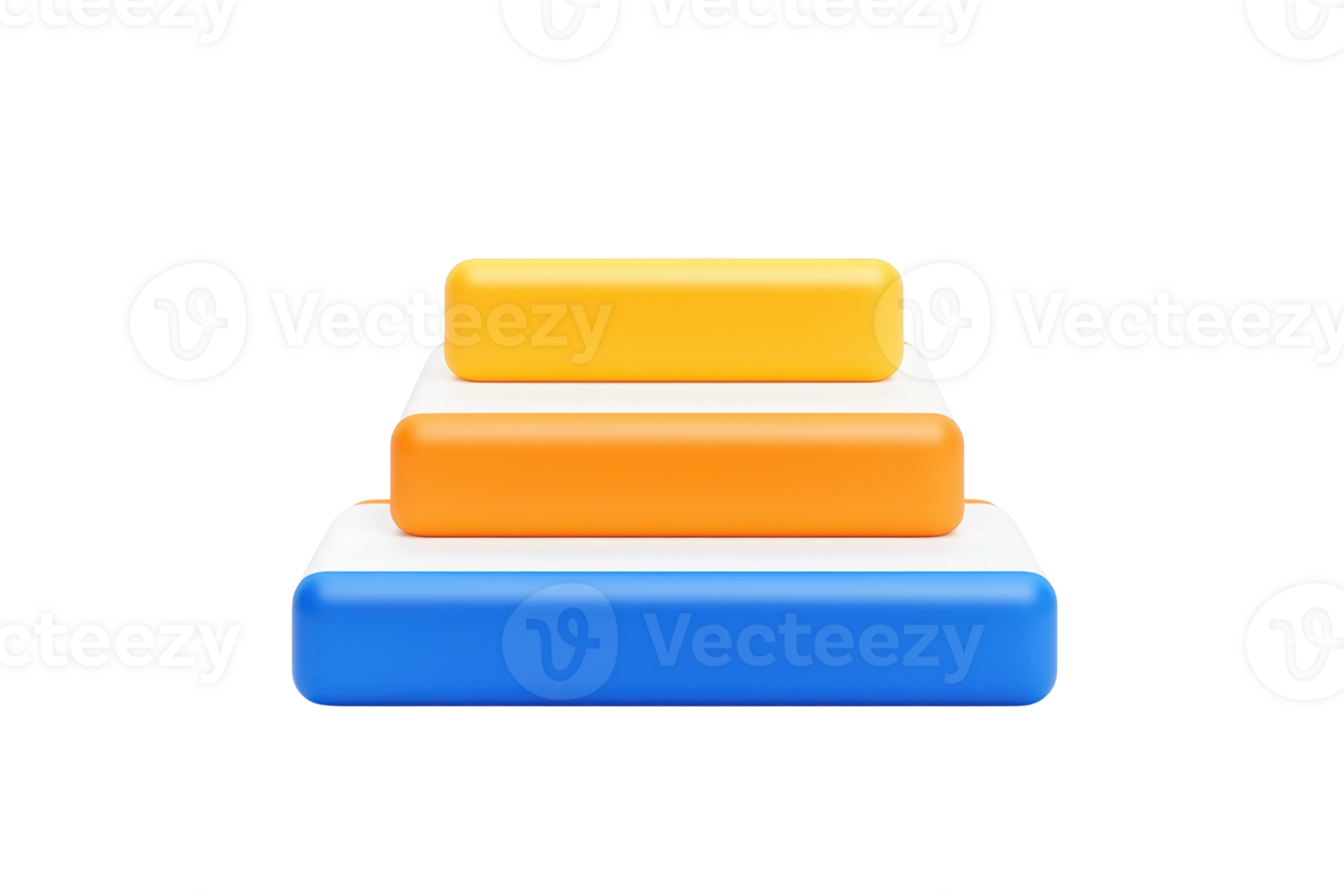A colorful arrangement of rectangular blocks stacked in a layered design, featuring yellow, orange, and blue colors. png