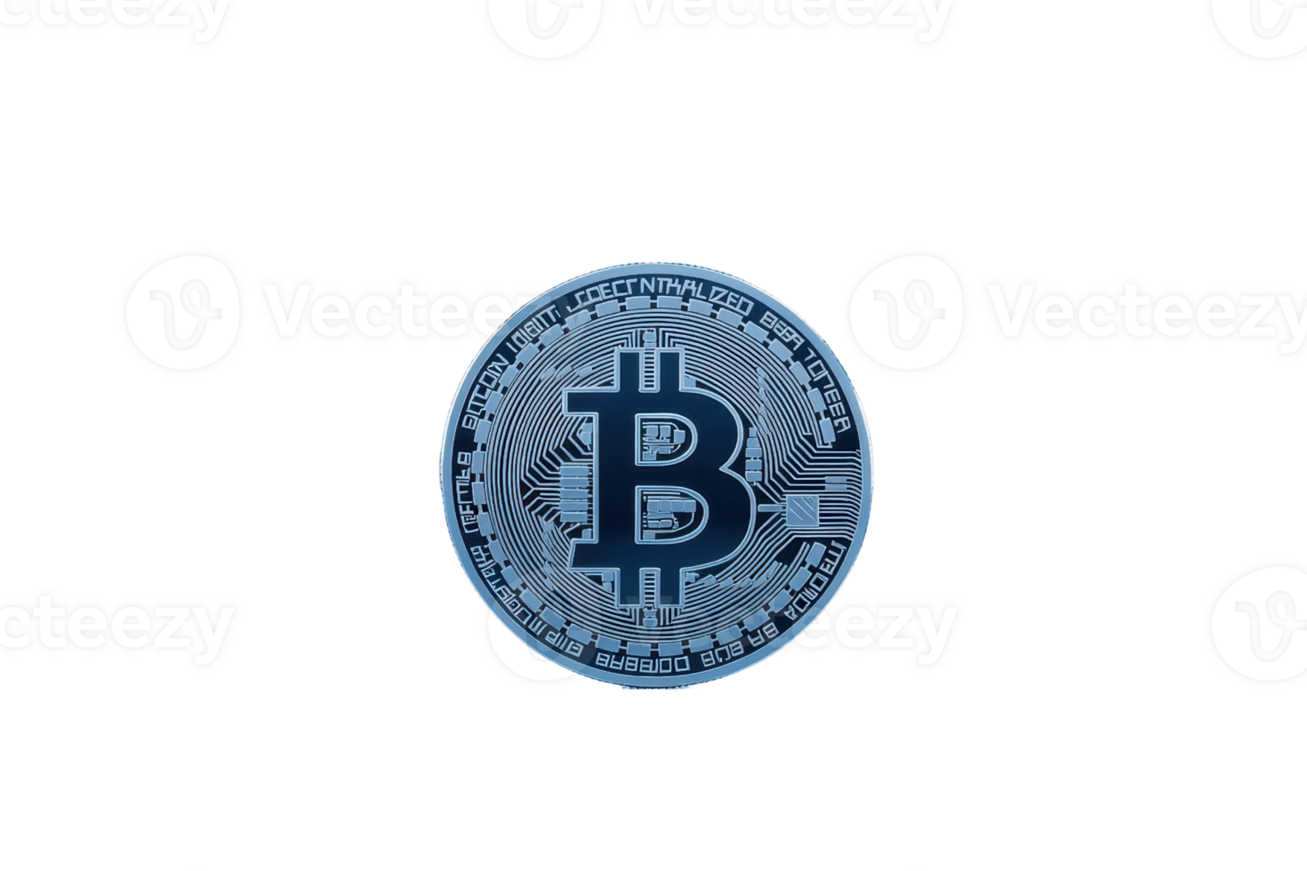 A detailed illustration of a Bitcoin coin featuring the iconic B symbol, showcasing intricate designs and a metallic finish. png