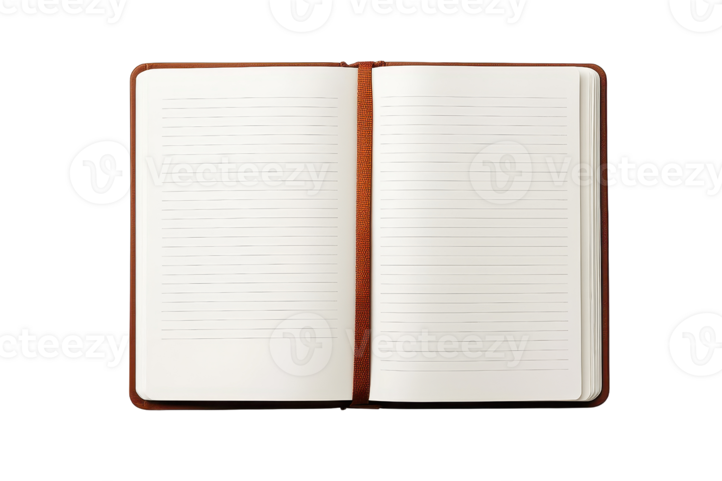 An open notebook featuring blank lined pages, ready for writing or sketching. png