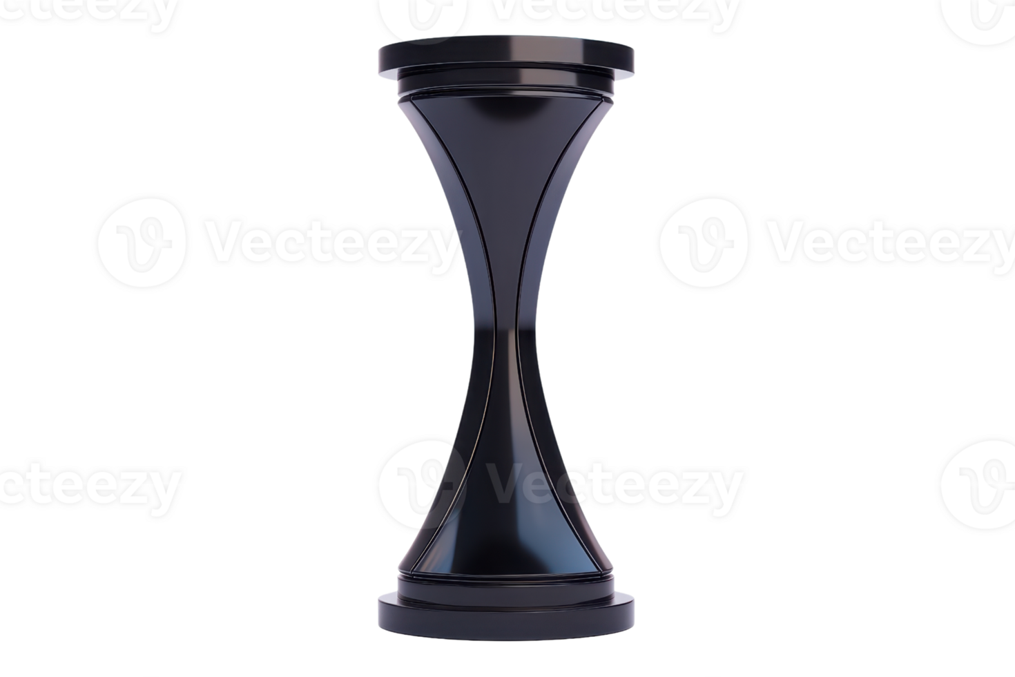 A sleek, hourglass-shaped object with smooth contours and a glossy finish, showcasing a modern and elegant design. png