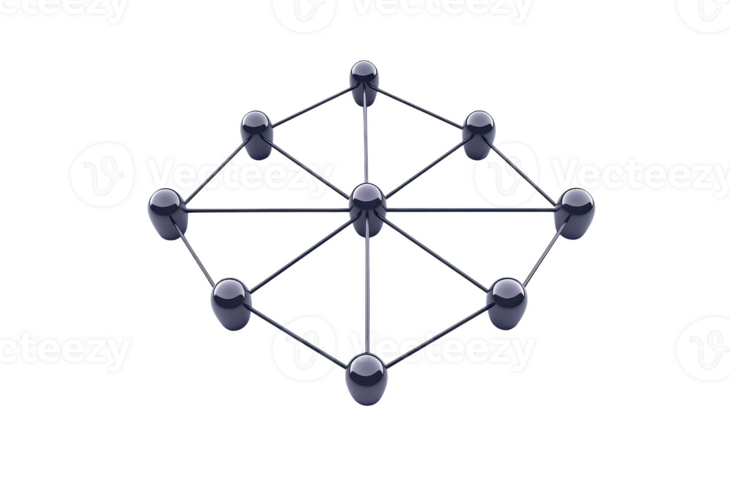 un geométrico red estructura con nodos conectado por líneas, representando relaciones o comunicación caminos png