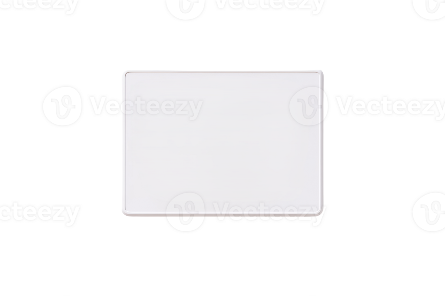 A simple white rectangular plate with smooth edges. png