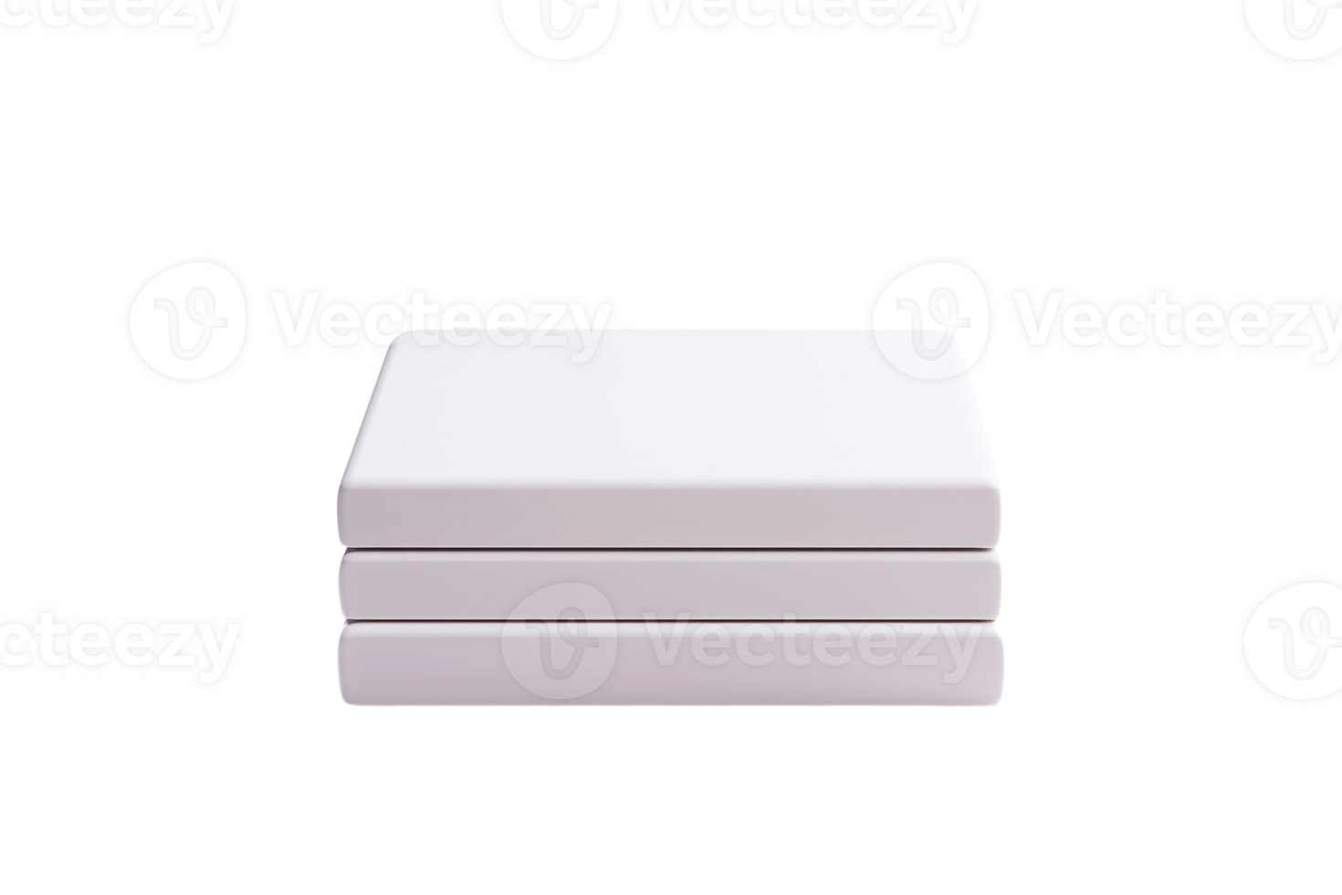 A set of three stacked white rectangular boxes, uniform in size and shape. png