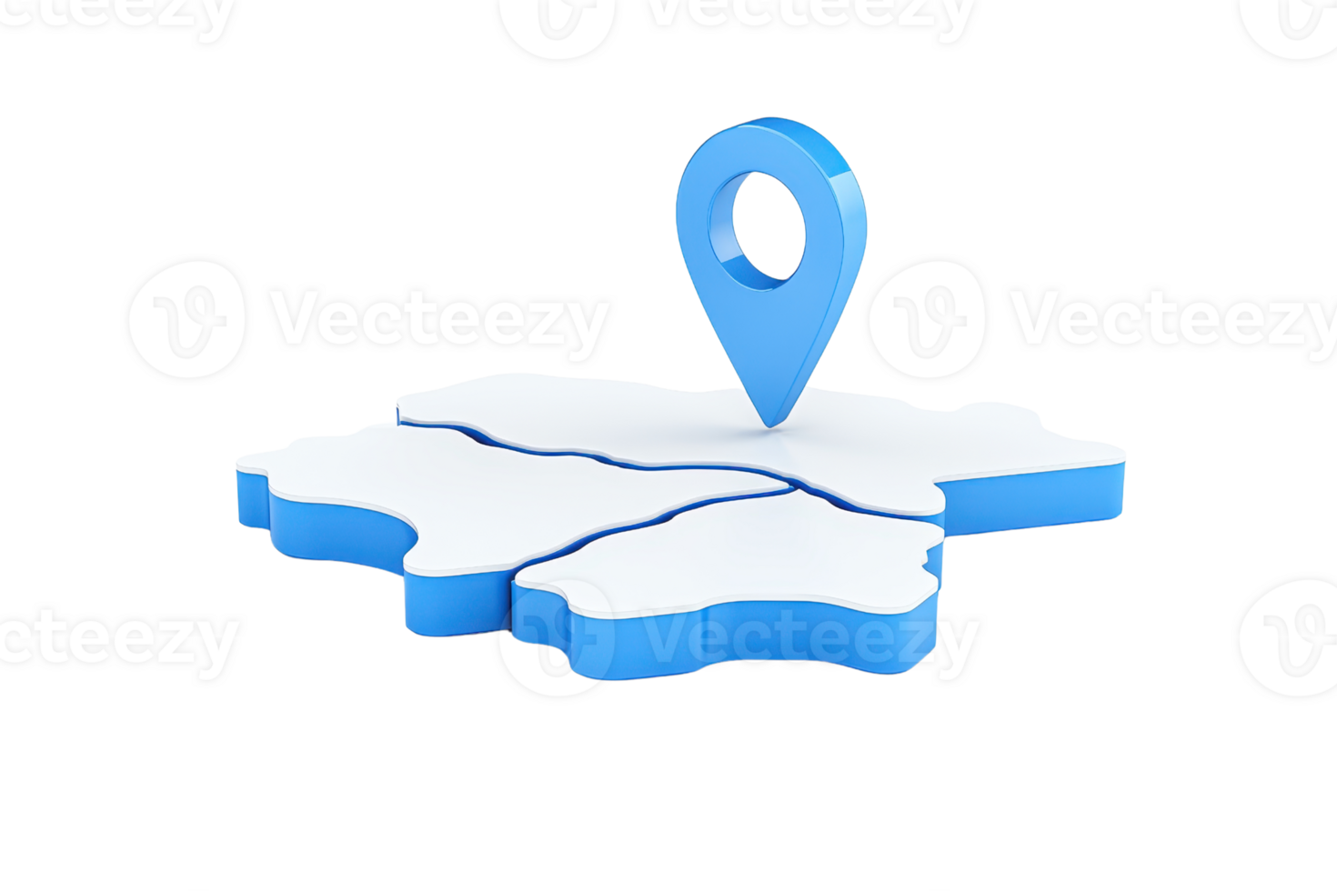 A blue location pin sits atop a stylized map, emphasizing navigation and geographic focus. png