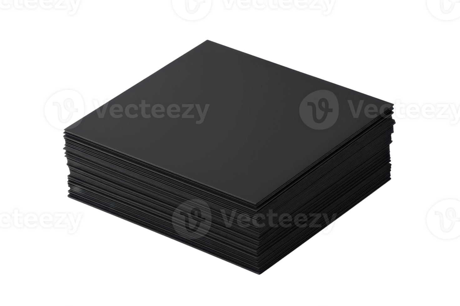 A stack of black squares arranged neatly, showcasing their flat surfaces and sharp edges. png