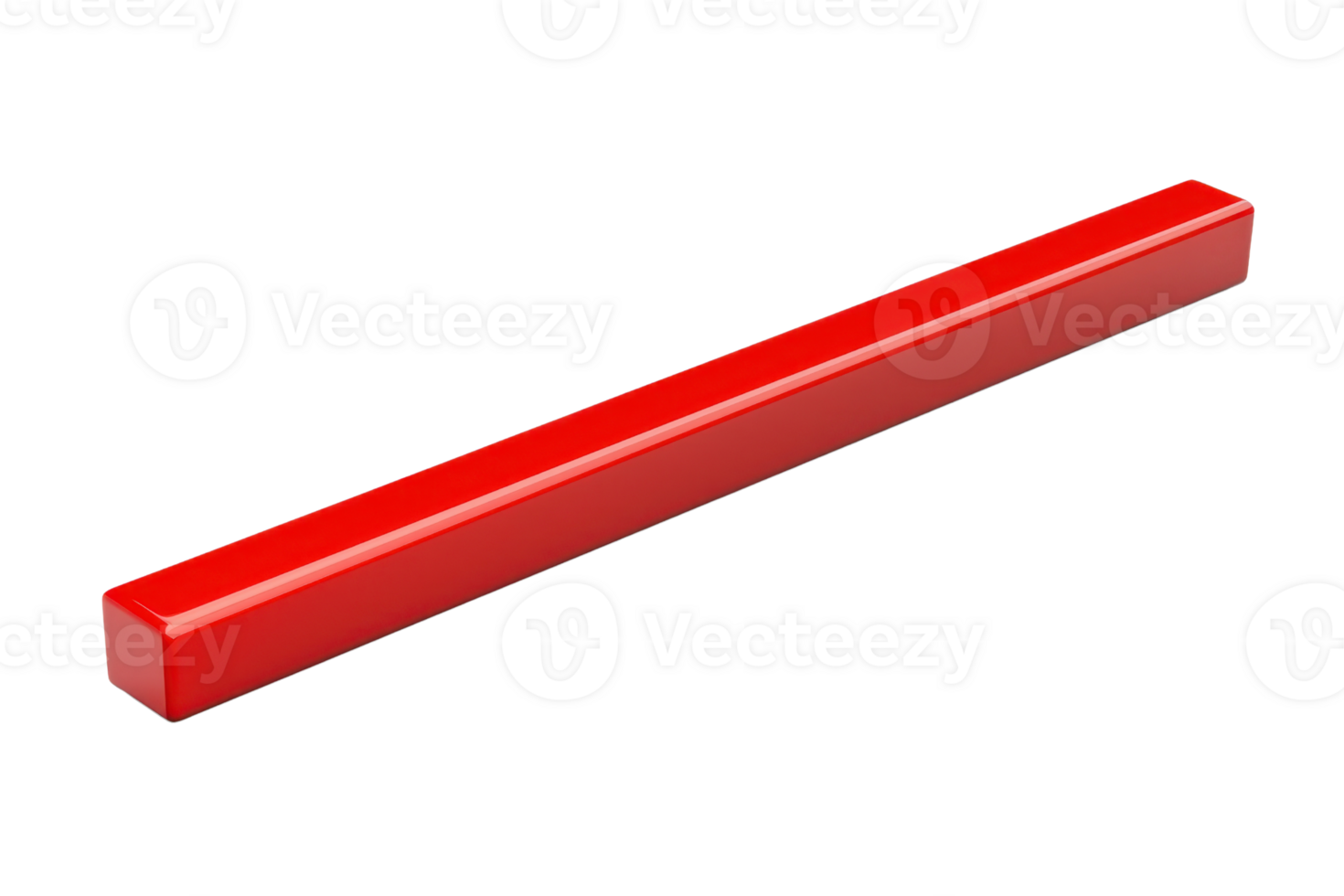 A solid red rectangular bar with smooth edges, showcasing a vibrant color and a glossy finish. png