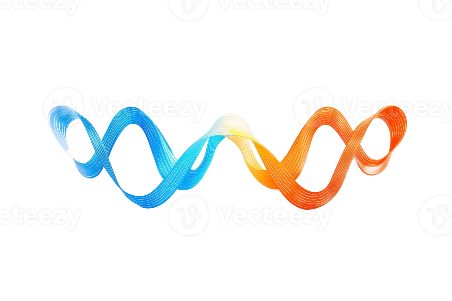 A vibrant wave-like design with alternating blue and orange colors, creating a dynamic visual flow. png