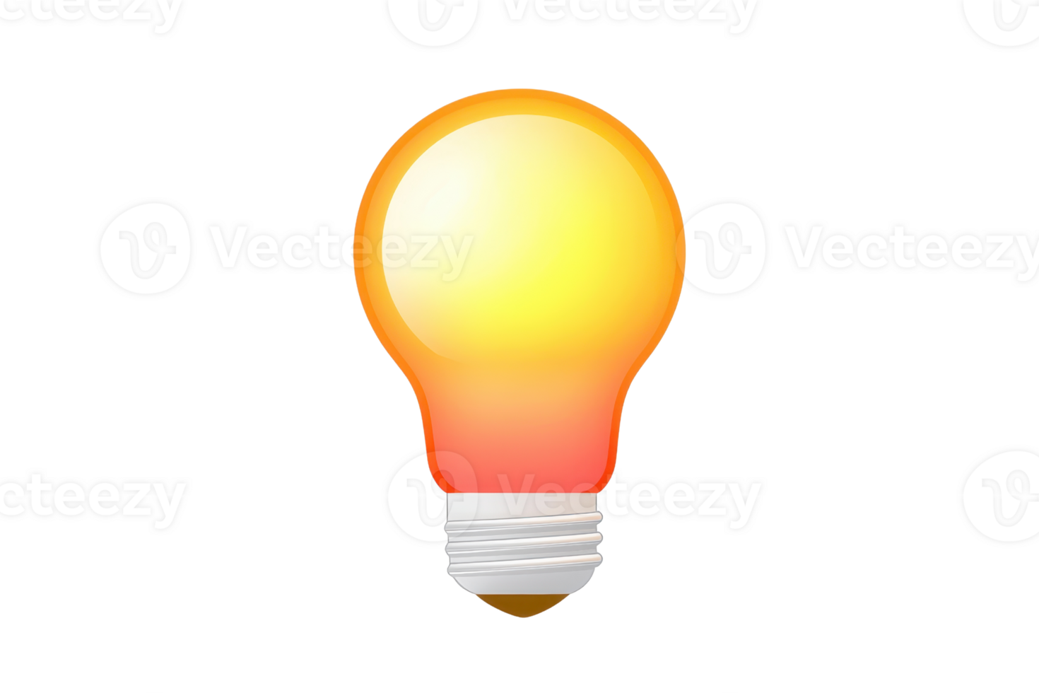 A vibrant illustration of a glowing bulb, symbolizing innovation, creativity, and new ideas, against a simple transparent background. png