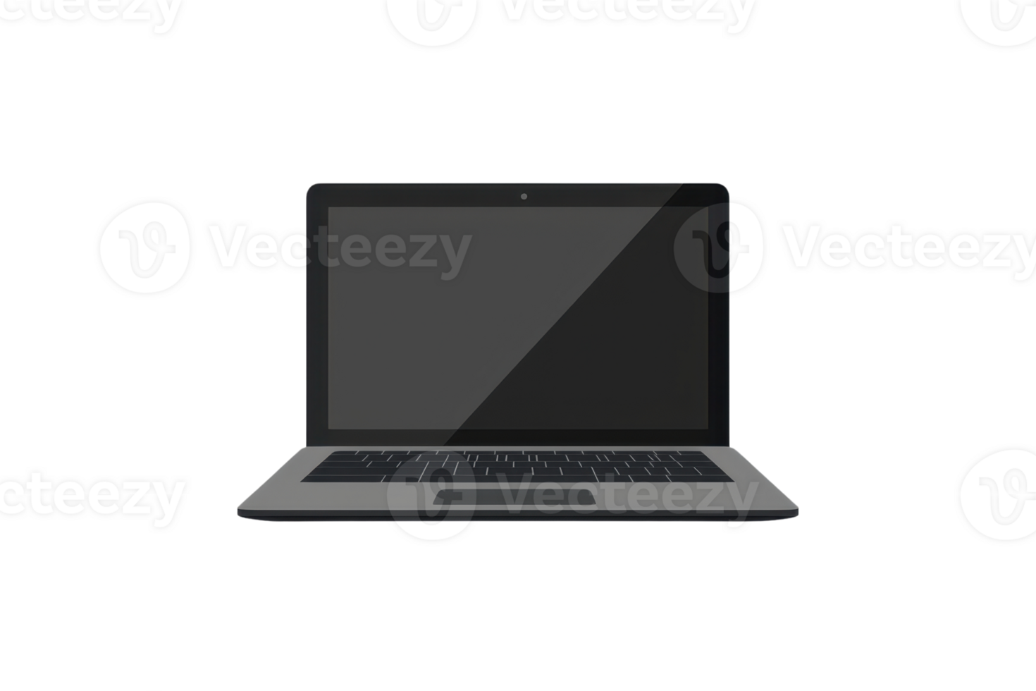 Modern laptop computer with a sleek design displayed against a transparent background, emphasizing technology and innovation concepts. png