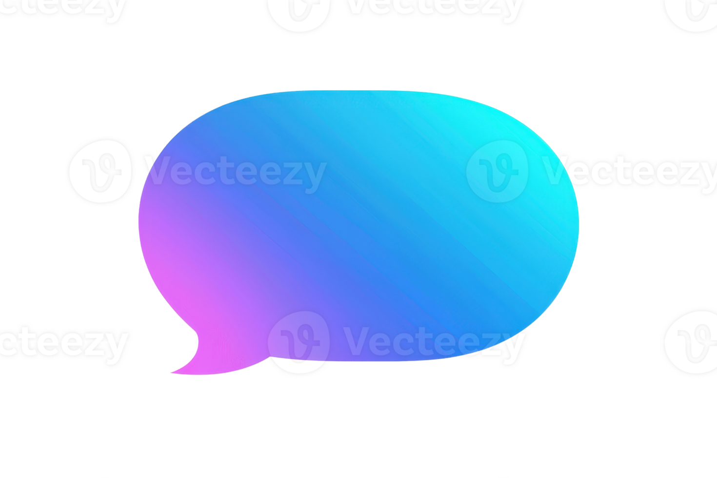 Colorful gradient speech bubble. Perfect for communication themes, social media posts, and digital designs. Vibrant and eye-catching. png