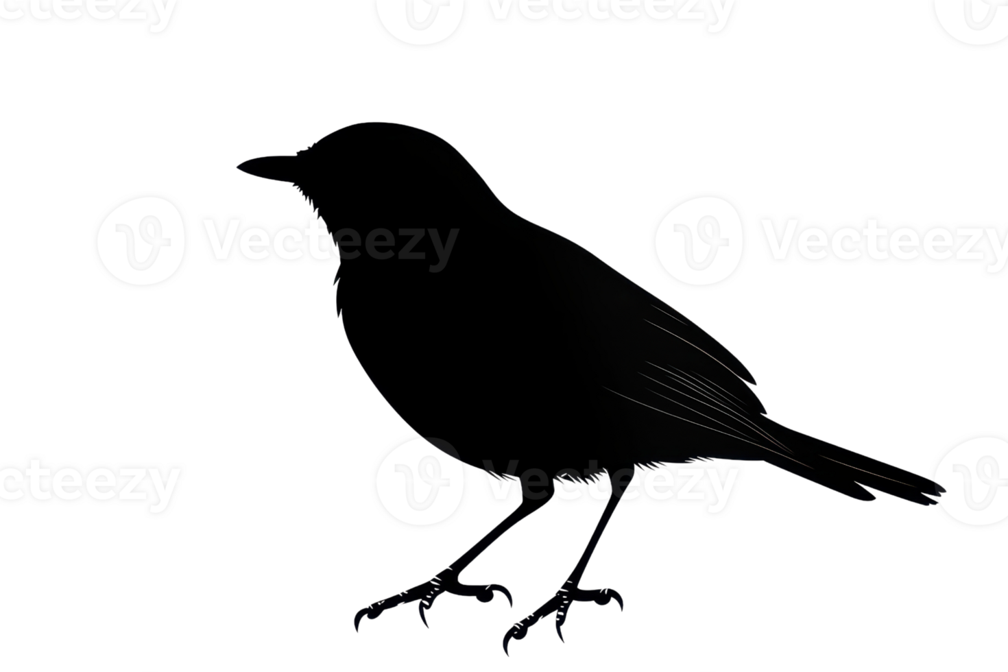 Silhouette of a bird perched elegantly, capturing the essence of simplicity and grace against a transparent background. png