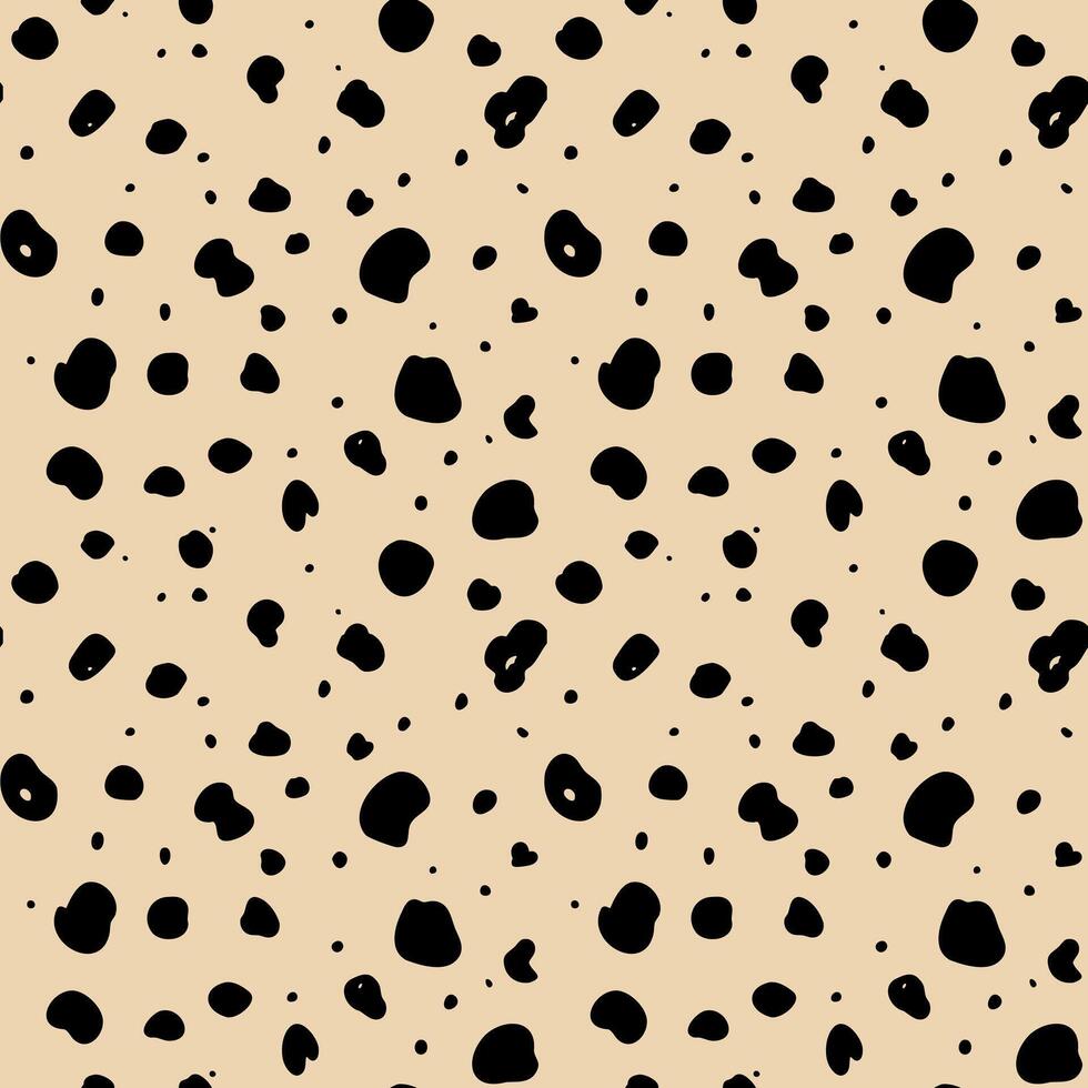 Cheetah skin seamless pattern. Cheetah print. Hand drawn wild animal cheetah skin abstract texture vector