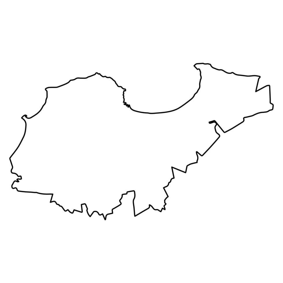 Algeria outline borders map, Algeria Country in North Africa vector