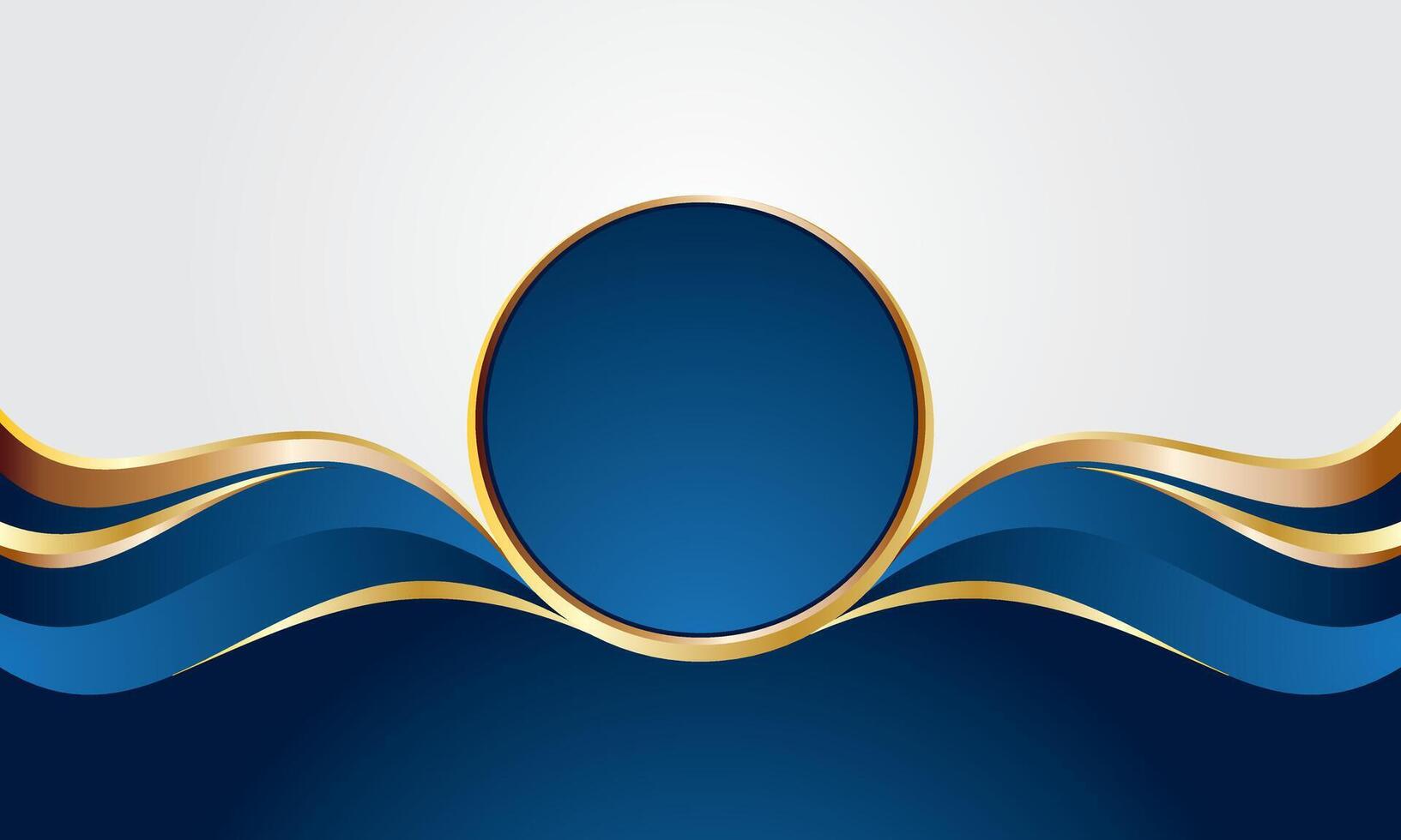 Luxury blue gold abstract background vector