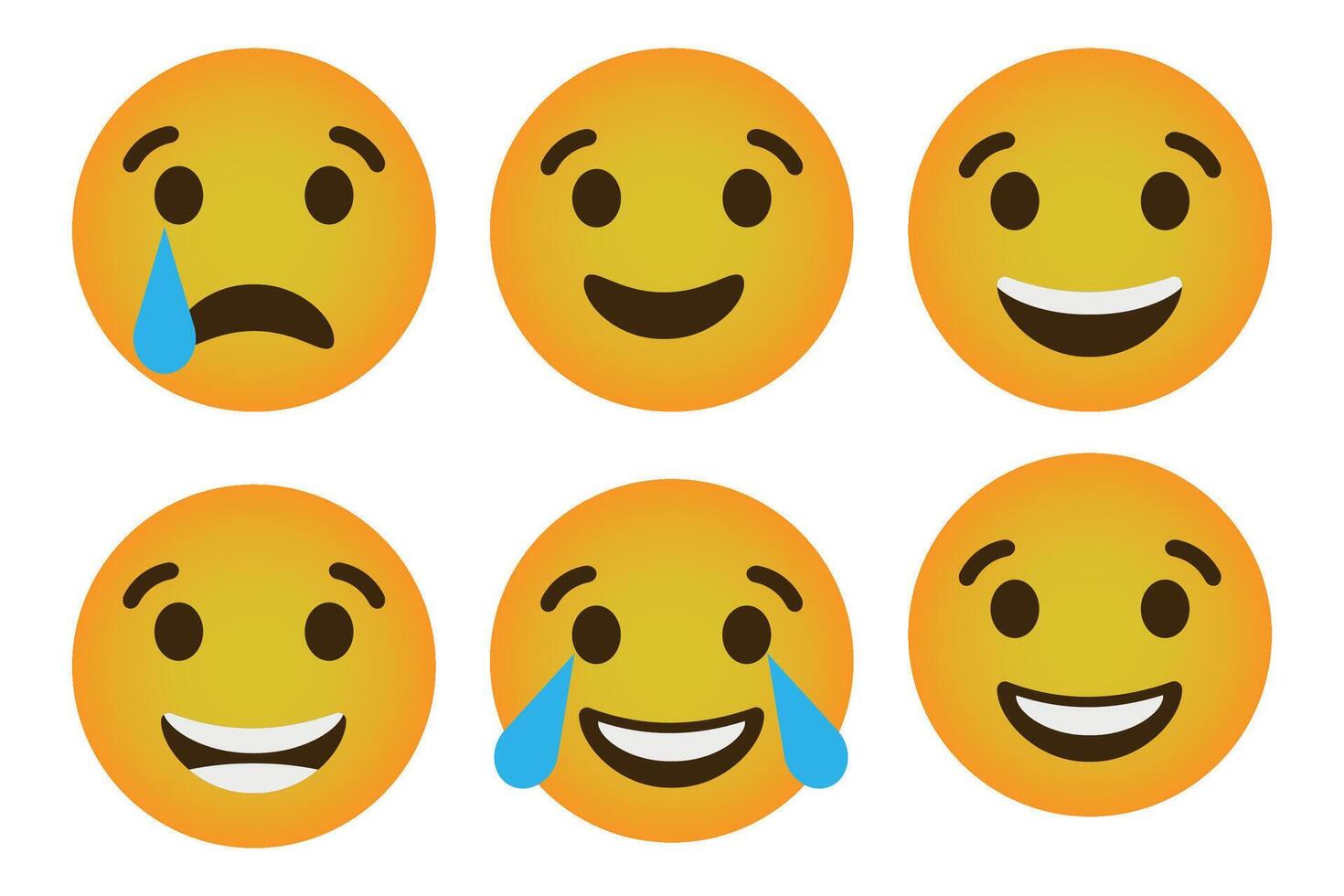 Set of Emoticon Smile Icons Illustration Design vector