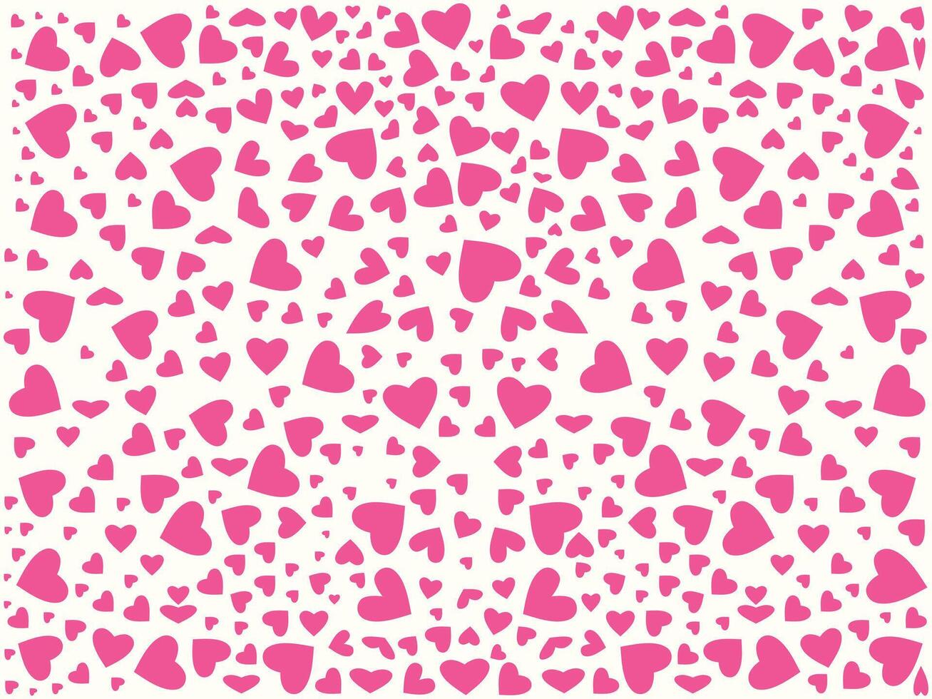 Valentine's Day Heart Pattern Background Pink Color Hearts Design vector