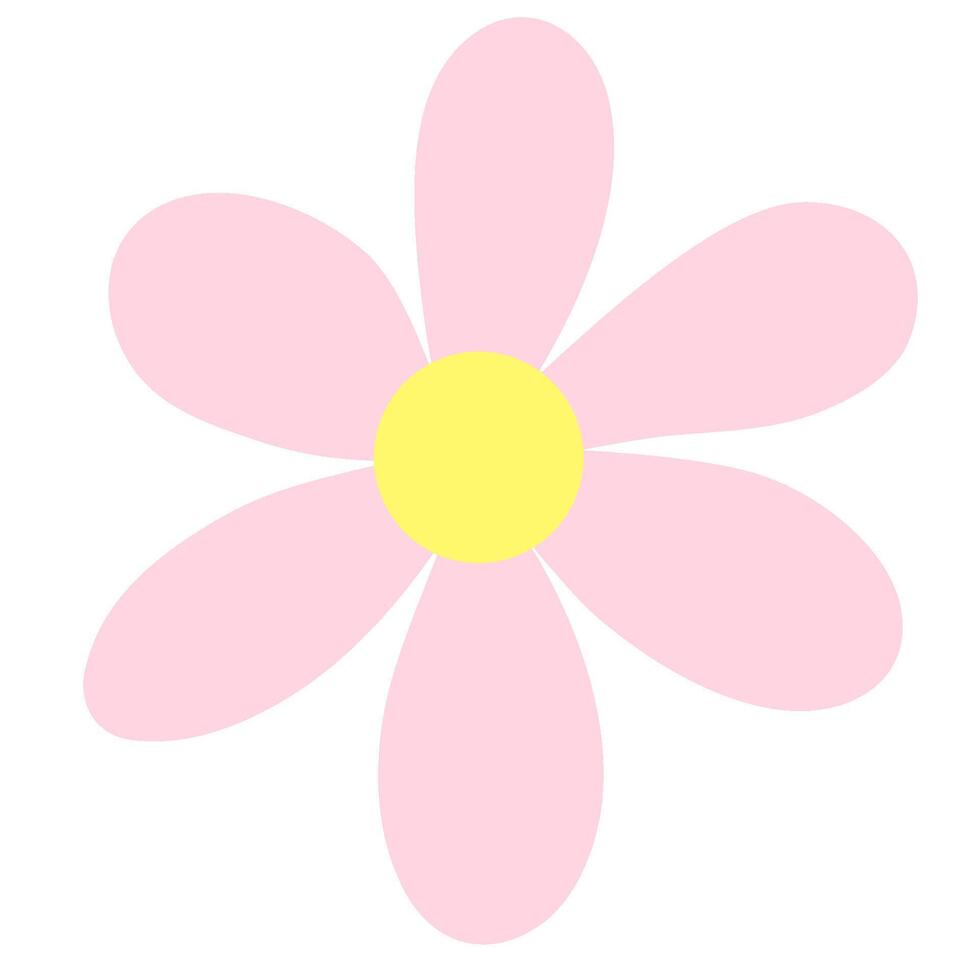 A cute pink flower vector