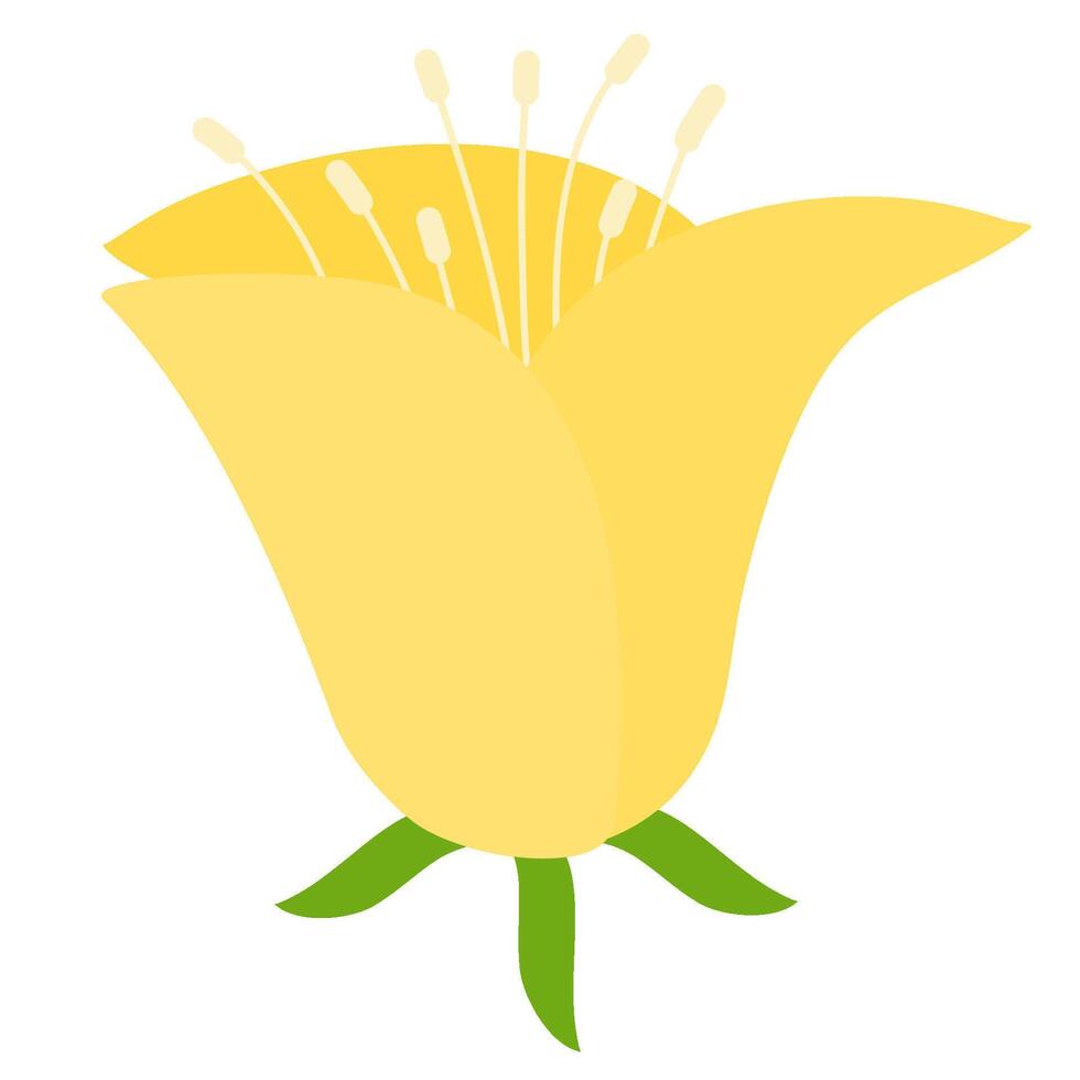 Simple yellow flower vector
