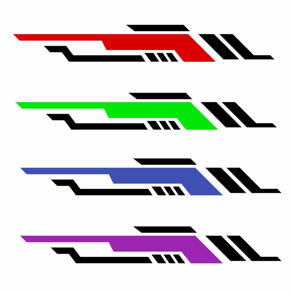 Illustration graphic set of abstract design decal stickers for cars ornament and other vector
