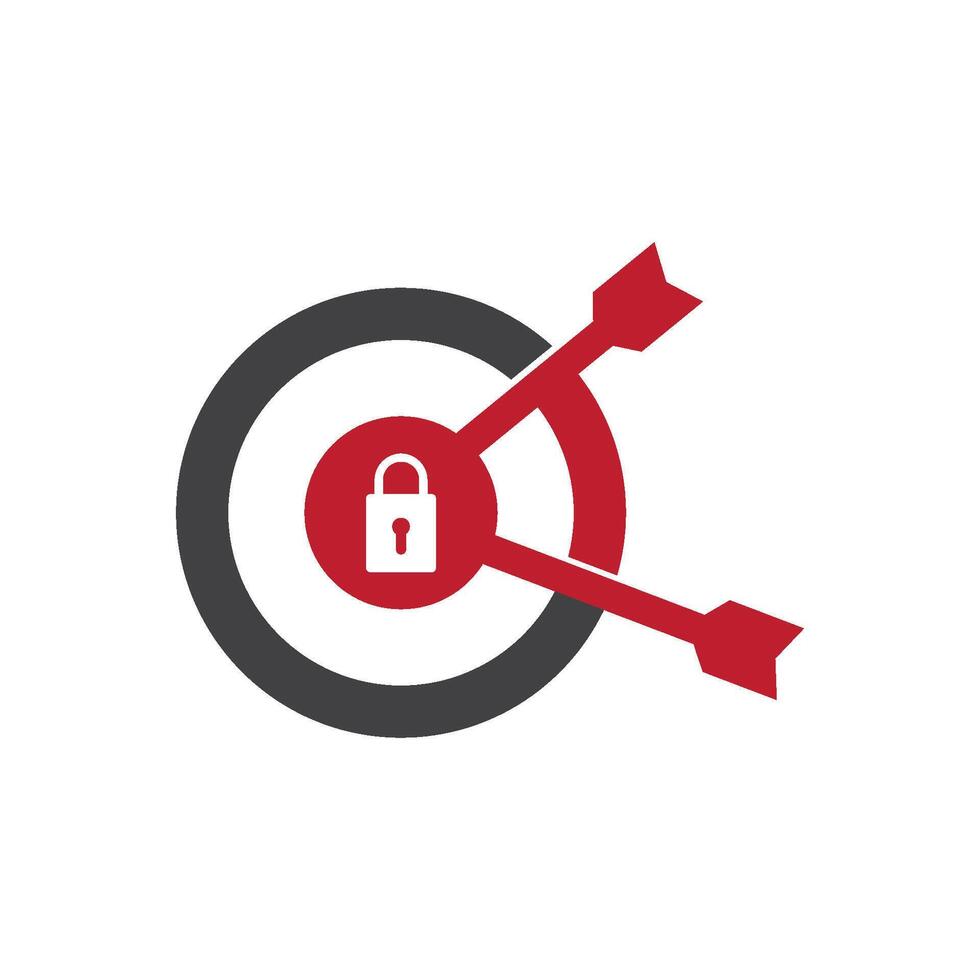 Target icon logo flat style design vector
