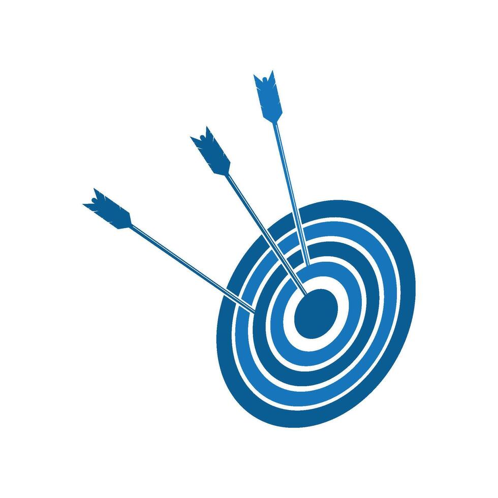 Target icon logo flat style design template vector