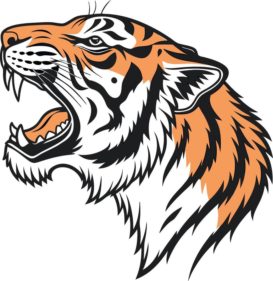 a tiger head vector