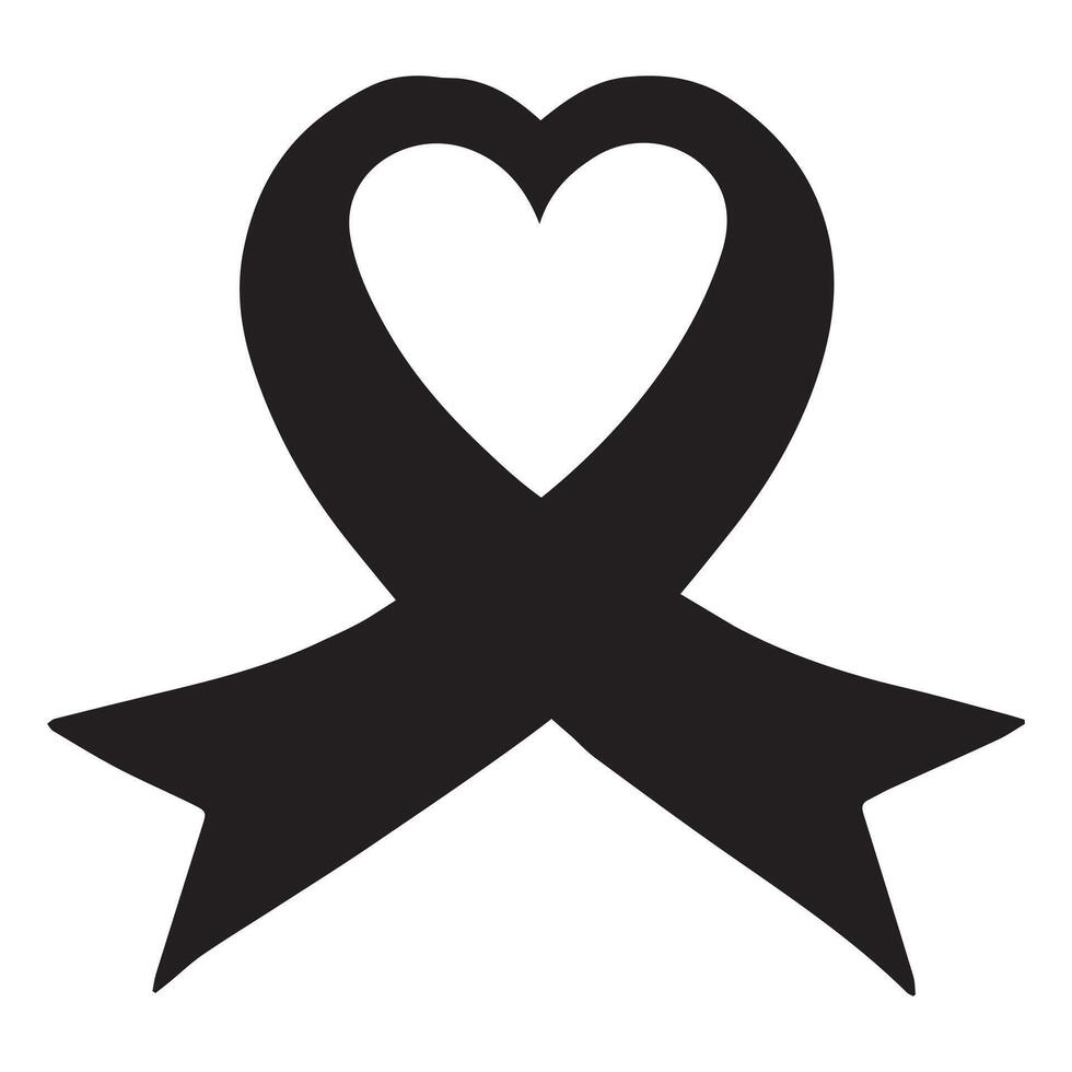 Bold Ribbon Symbol of Strength and Awareness vector