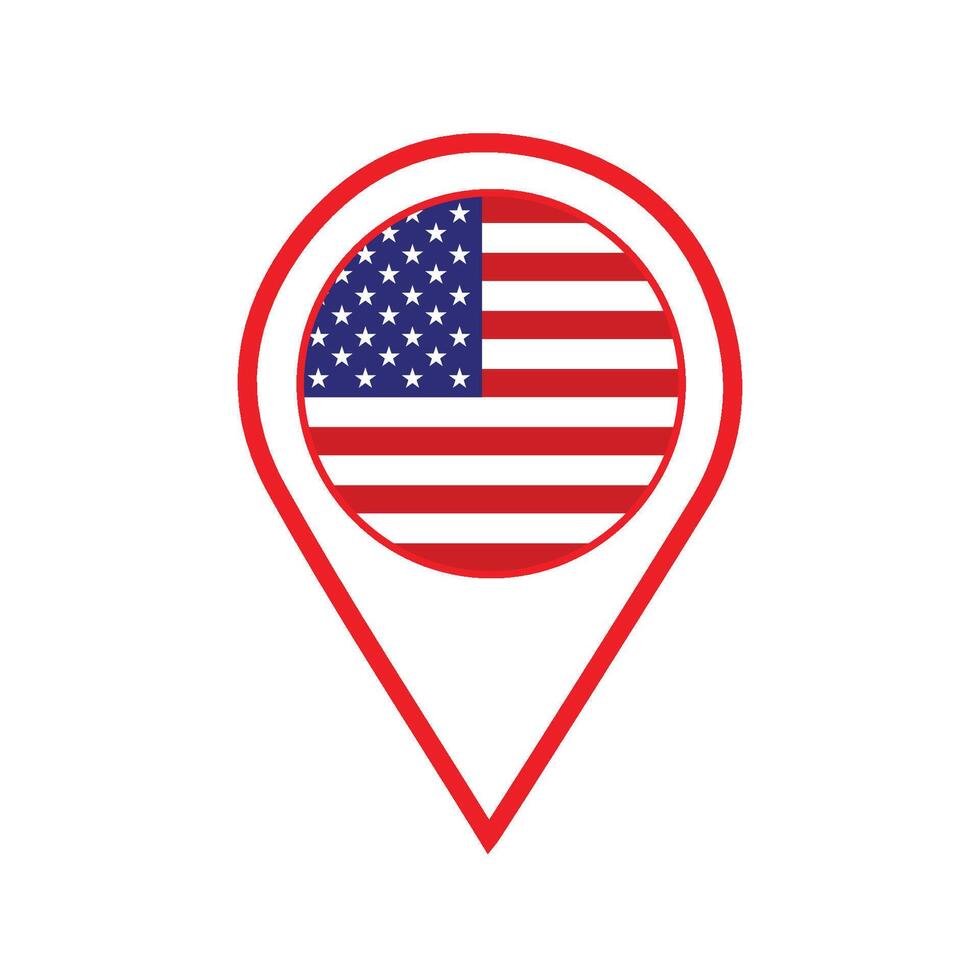 US Location icon , United States GPS marker Icon Clip art, America Location Map icon, vector