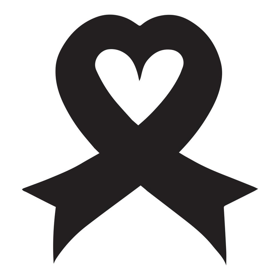 Classic Solid Awareness Ribbon Design vector