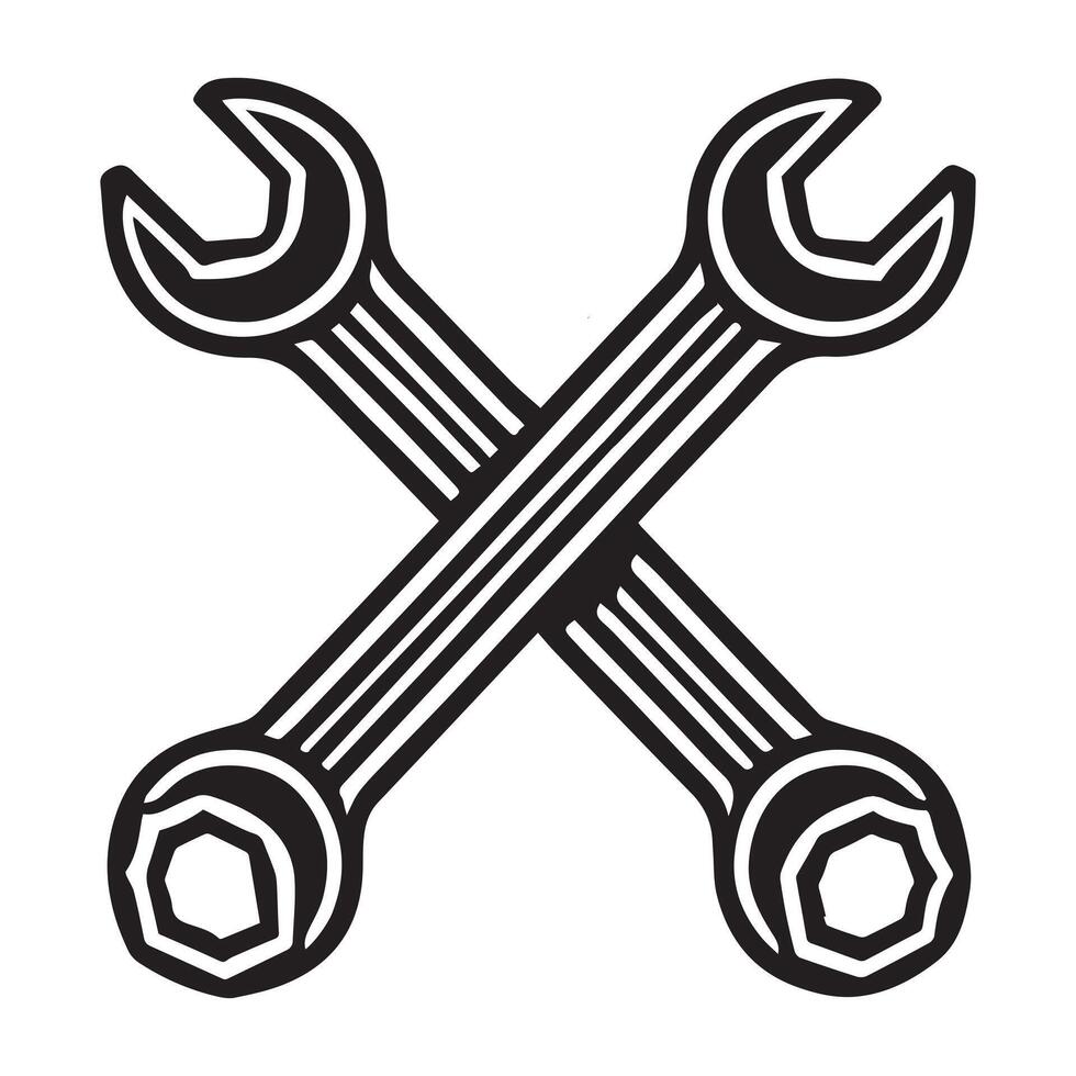 Mechanic Garage Toolset Inspired Illustration Design vector
