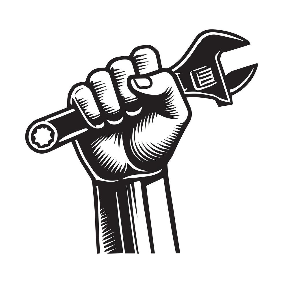 Mechanic Garage Tools Artwork Illustration Design vector