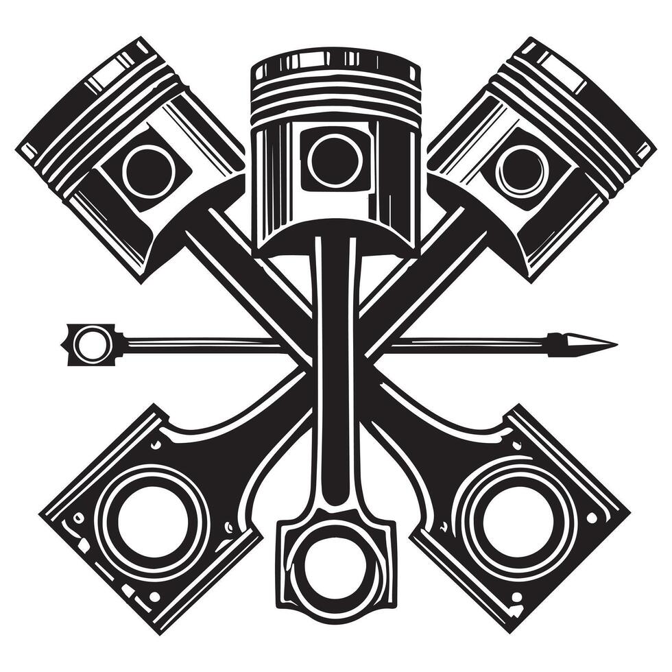 Auto Garage Tool Artwork Design for Mechanics Illustration vector