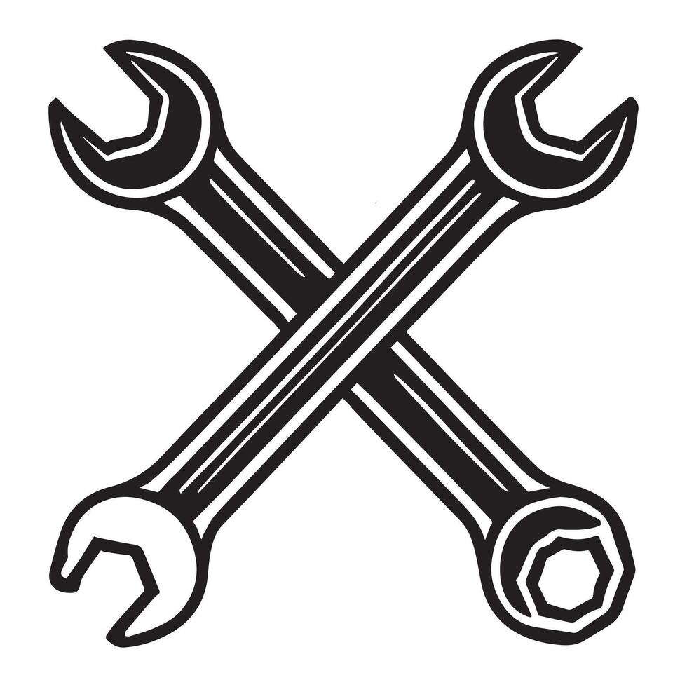 Functional Garage Tools Artwork for Mechanics vector