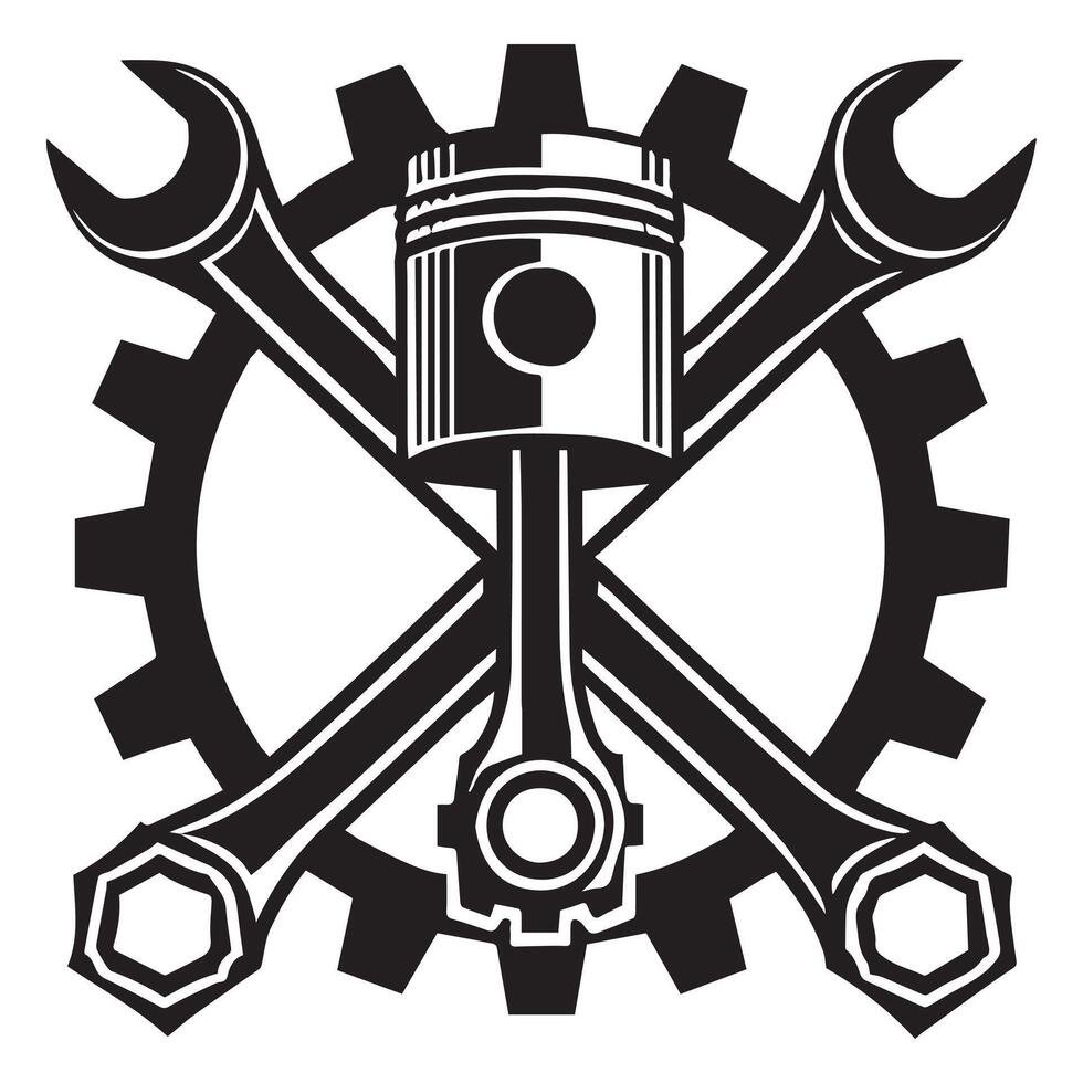 Auto Mechanic Tool Artwork Design for Garages vector