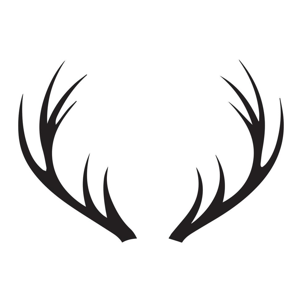 Deer Antlers Silhouette with a Modern Twist vector