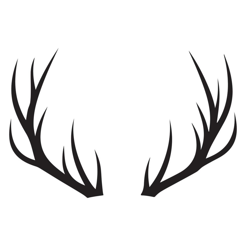 Majestic Deer Antlers Silhouette Design vector