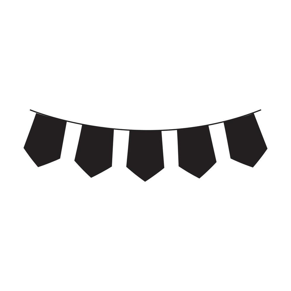 Simple Bunting Banner Flags Illustration for Party Decor vector