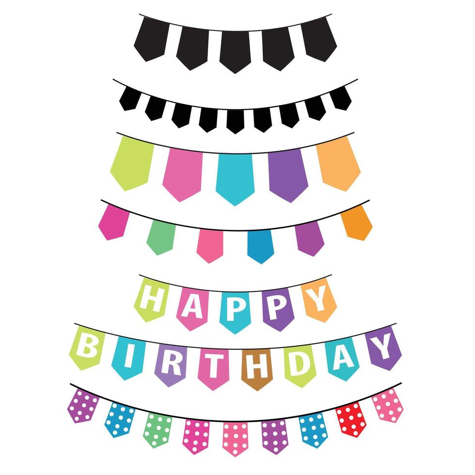 Birthday Banner Illustration Design Ideas for Celebrations vector
