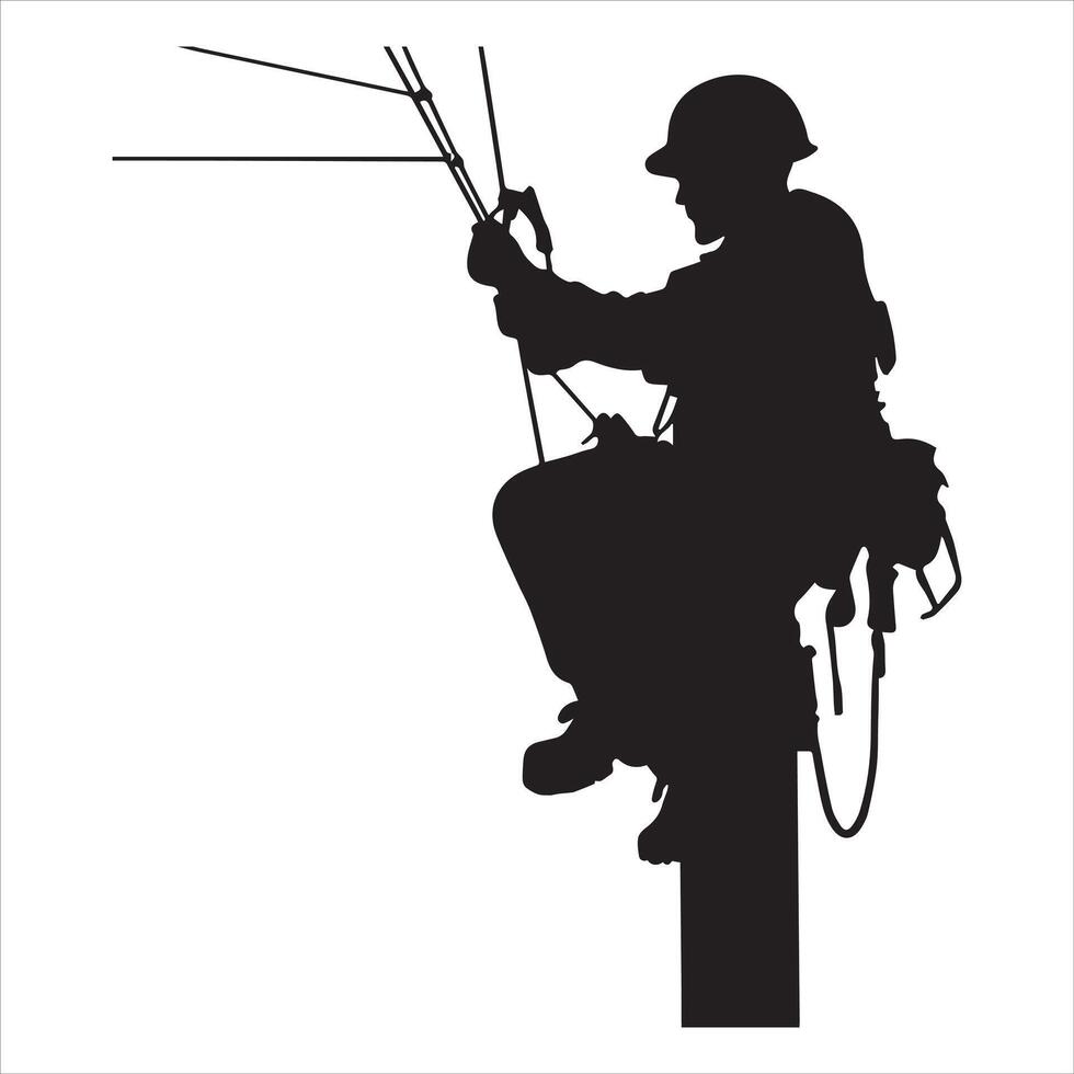 Lineman Silhouette Art Suitable for All Graphic Projects vector