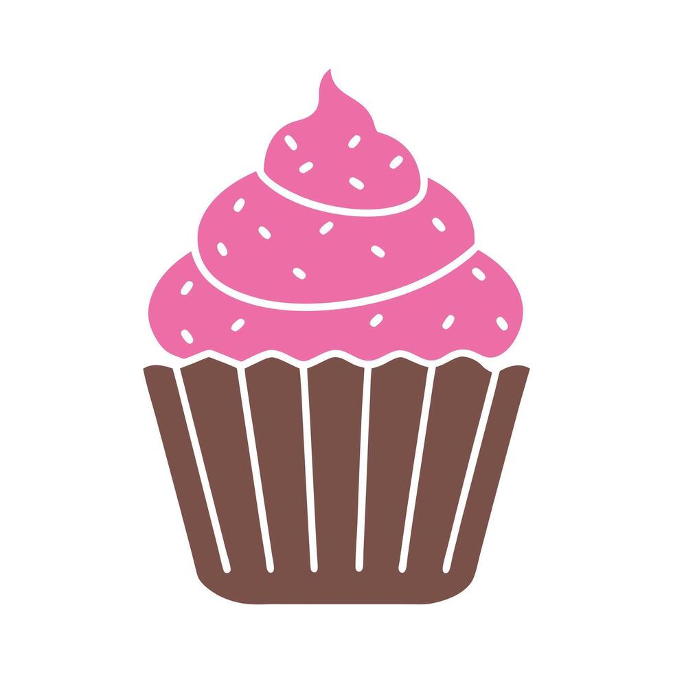 Stylish Happy Birthday Cake Isolated Illustration Design vector