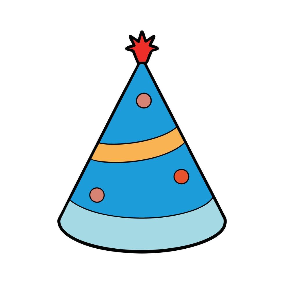 Playful Birthday Cap Illustration Design vector