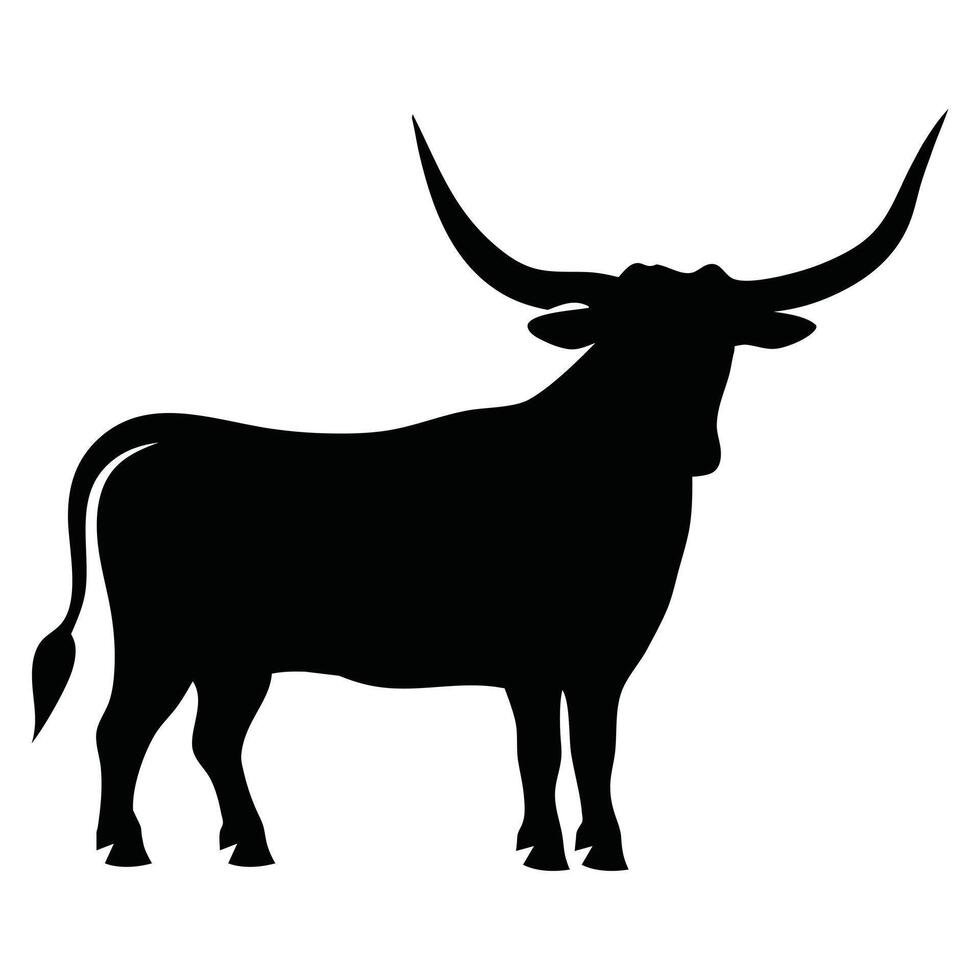 Southwestern Style Longhorn Cow Design vector
