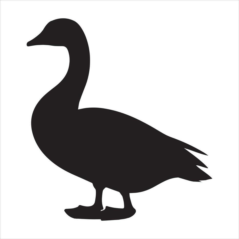 Elegant Goose Silhouette Illustration vector