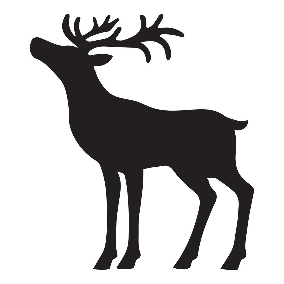 Unique Reindeer Silhouette Design for Seasonal Aesthetic vector