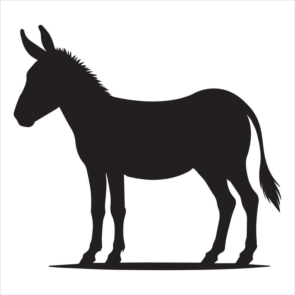 Catalan Donkey Silhouette for Creative Illustration vector