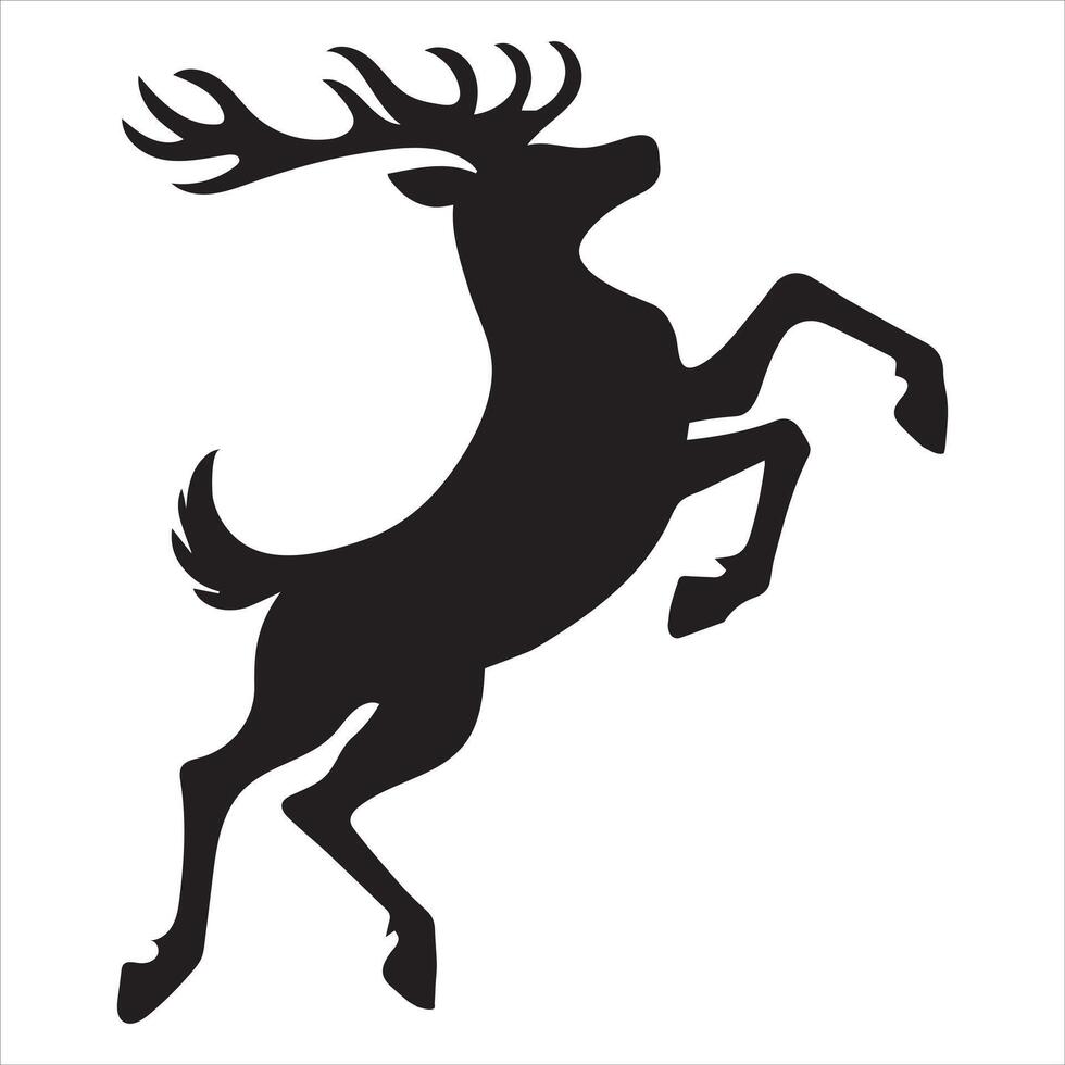 Unique Reindeer Silhouette Design for Festive Greetings vector