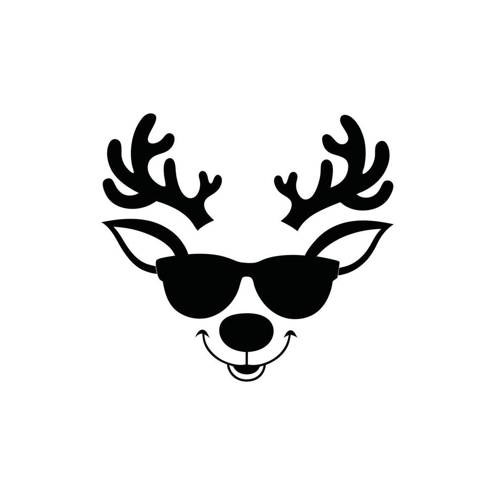 Lovely Holiday Reindeer Face Illustration for Christmas Project vector